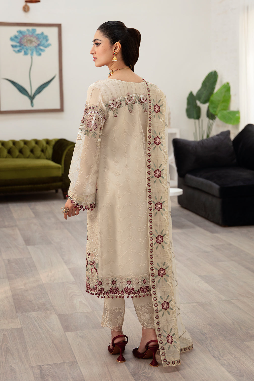 Ramsha | Minhal Organza Collection | M-1004 - by - Libasekhas UK - Registered Vendor of : Ramsha - 100% Original Designer Dresss