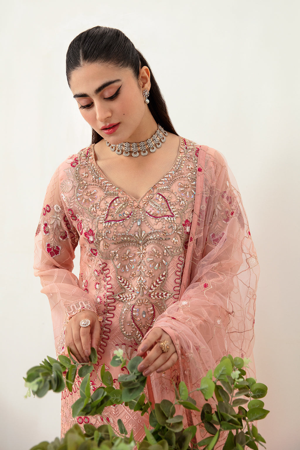 Ramsha | Minhal Organza Collection | M-1007 - by - Libasekhas UK - Registered Vendor of : Ramsha - 100% Original Designer Dresss
