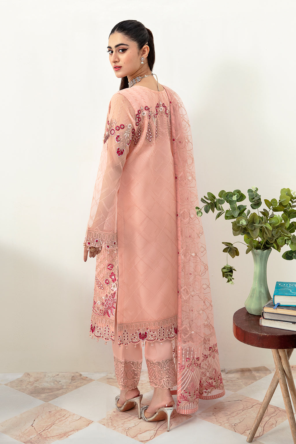 Ramsha | Minhal Organza Collection | M-1007 - by - Libasekhas UK - Registered Vendor of : Ramsha - 100% Original Designer Dresss