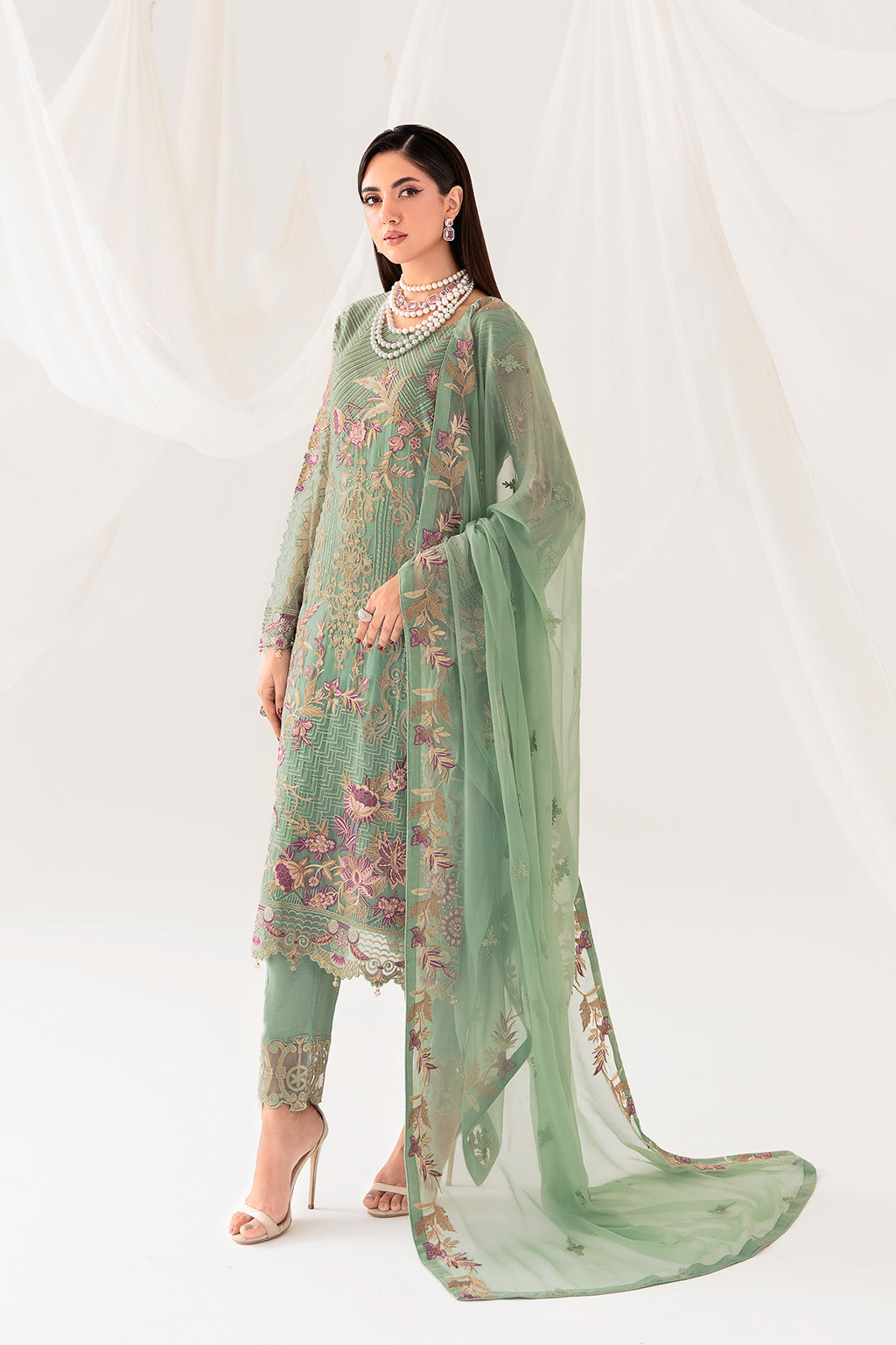 Ramsha | Rangoon Chiffon Collection 24 | D-1003 - by - Libasekhas UK - Registered Vendor of : Ramsha - 100% Original Designer Dresss