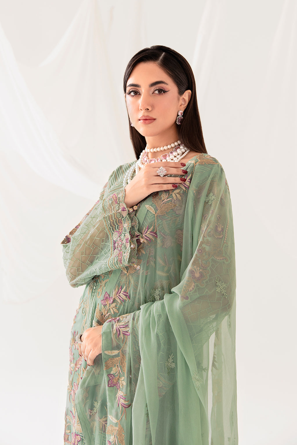 Ramsha | Rangoon Chiffon Collection 24 | D-1003 - by - Libasekhas UK - Registered Vendor of : Ramsha - 100% Original Designer Dresss