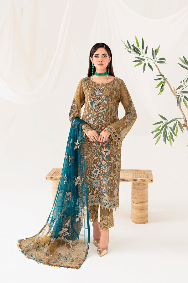 Ramsha | Rangoon Chiffon Collection 24 | D-1012 - by - Libasekhas UK - Registered Vendor of : Ramsha - 100% Original Designer Dresss