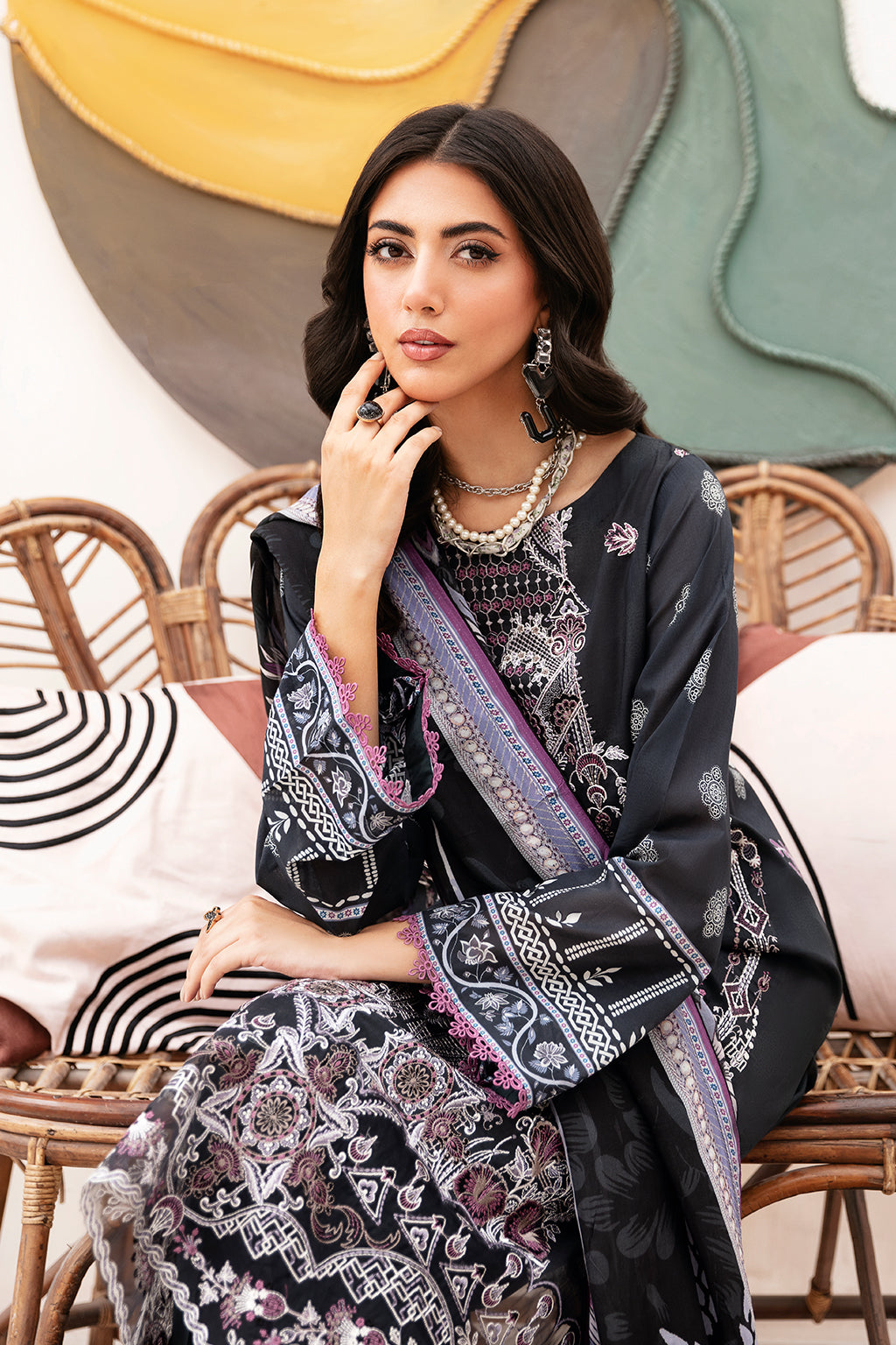Ramsha | Mashaal Luxury Lawn | L-1102 - by - Libasekhas UK - Registered Vendor of : Ramsha - 100% Original Designer Dresss
