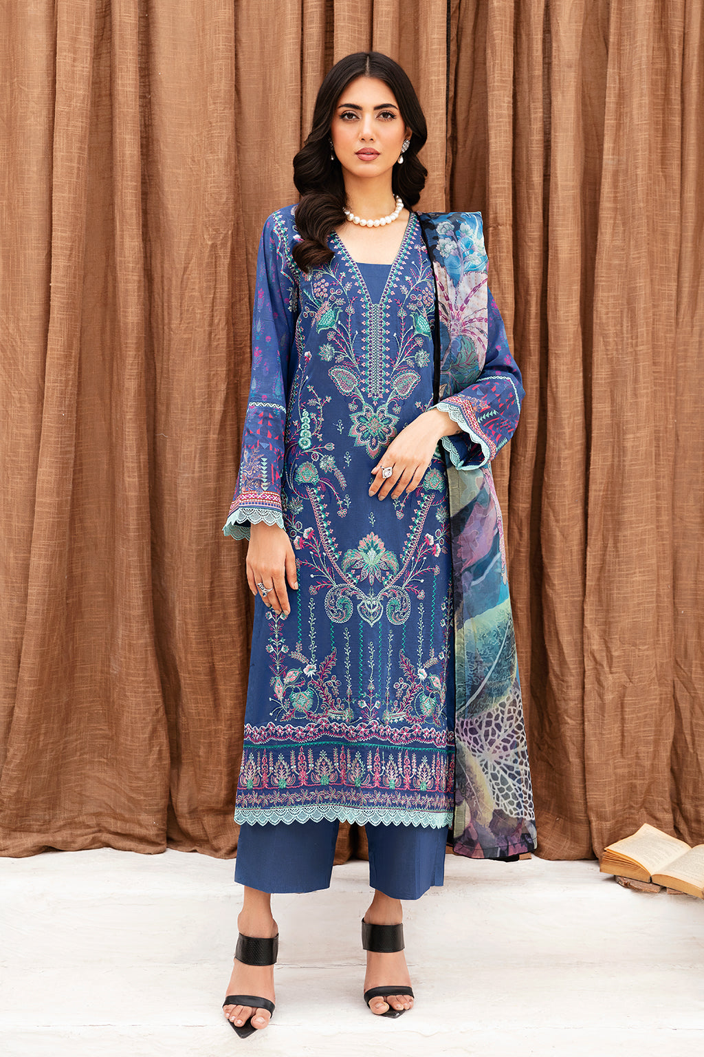 Ramsha | Mashaal Luxury Lawn | L-1112 - by - Libasekhas UK - Registered Vendor of : Ramsha - 100% Original Designer Dresss