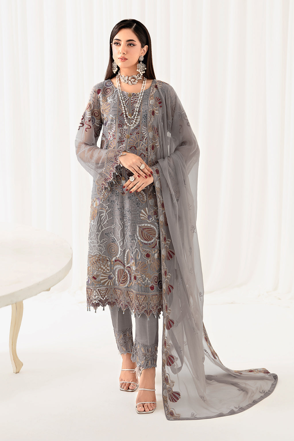 Ramsha | Rangoon Chiffon Collection 24 | D-1006 - by - Libasekhas UK - Registered Vendor of : Ramsha - 100% Original Designer Dresss