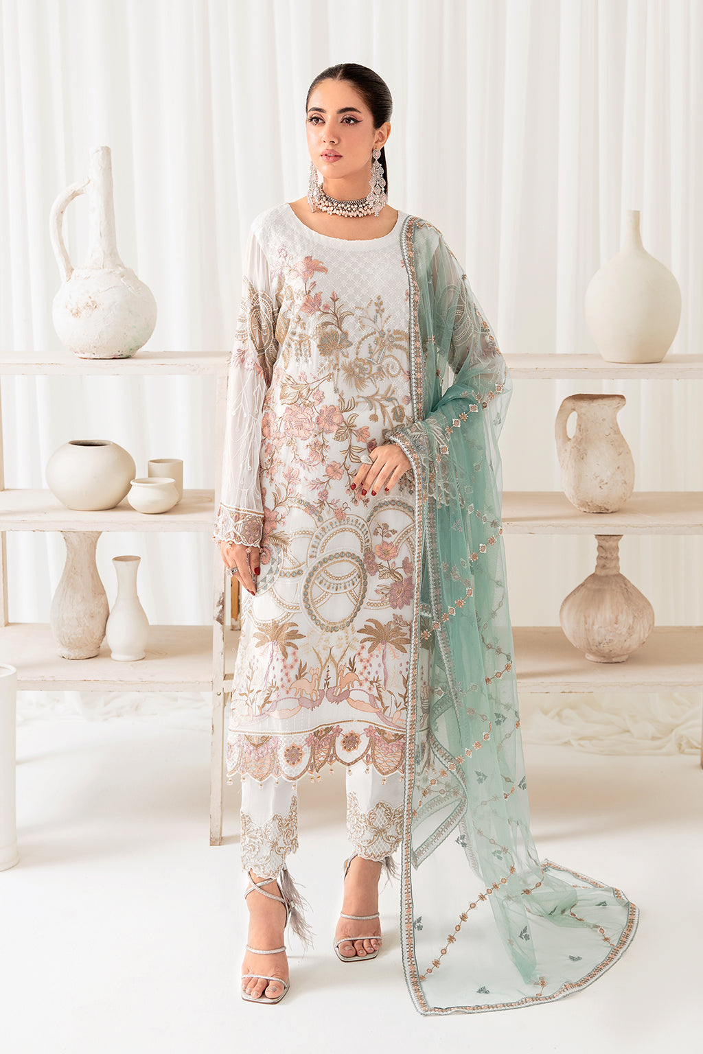 Ramsha | Rangoon Chiffon Collection 24 | D-1005 - by - Libasekhas UK - Registered Vendor of : Ramsha - 100% Original Designer Dresss
