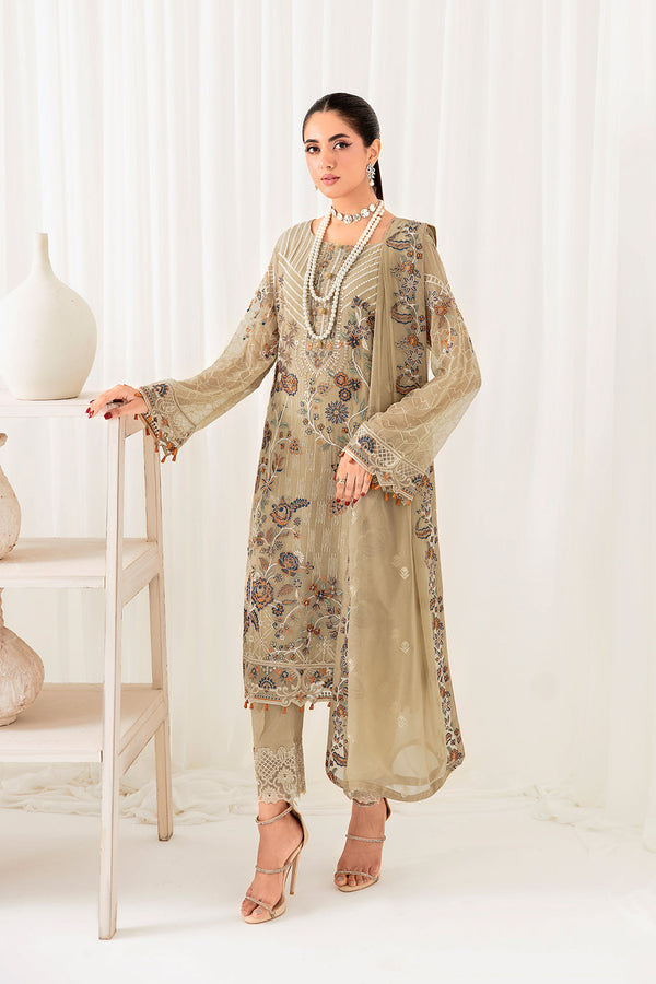 Ramsha | Rangoon Chiffon Collection 24 | D-1001 - by - Libasekhas UK - Registered Vendor of : Ramsha - 100% Original Designer Dresss