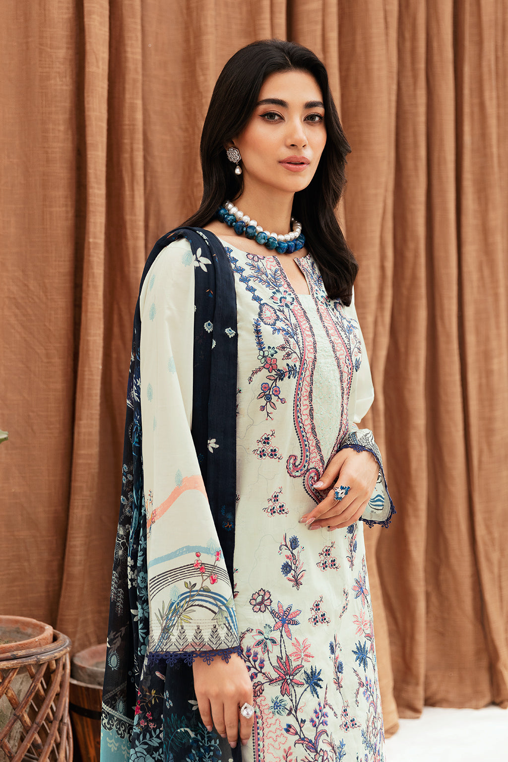 Ramsha | Mashaal Luxury Lawn | L-1107 - by - Libasekhas UK - Registered Vendor of : Ramsha - 100% Original Designer Dresss