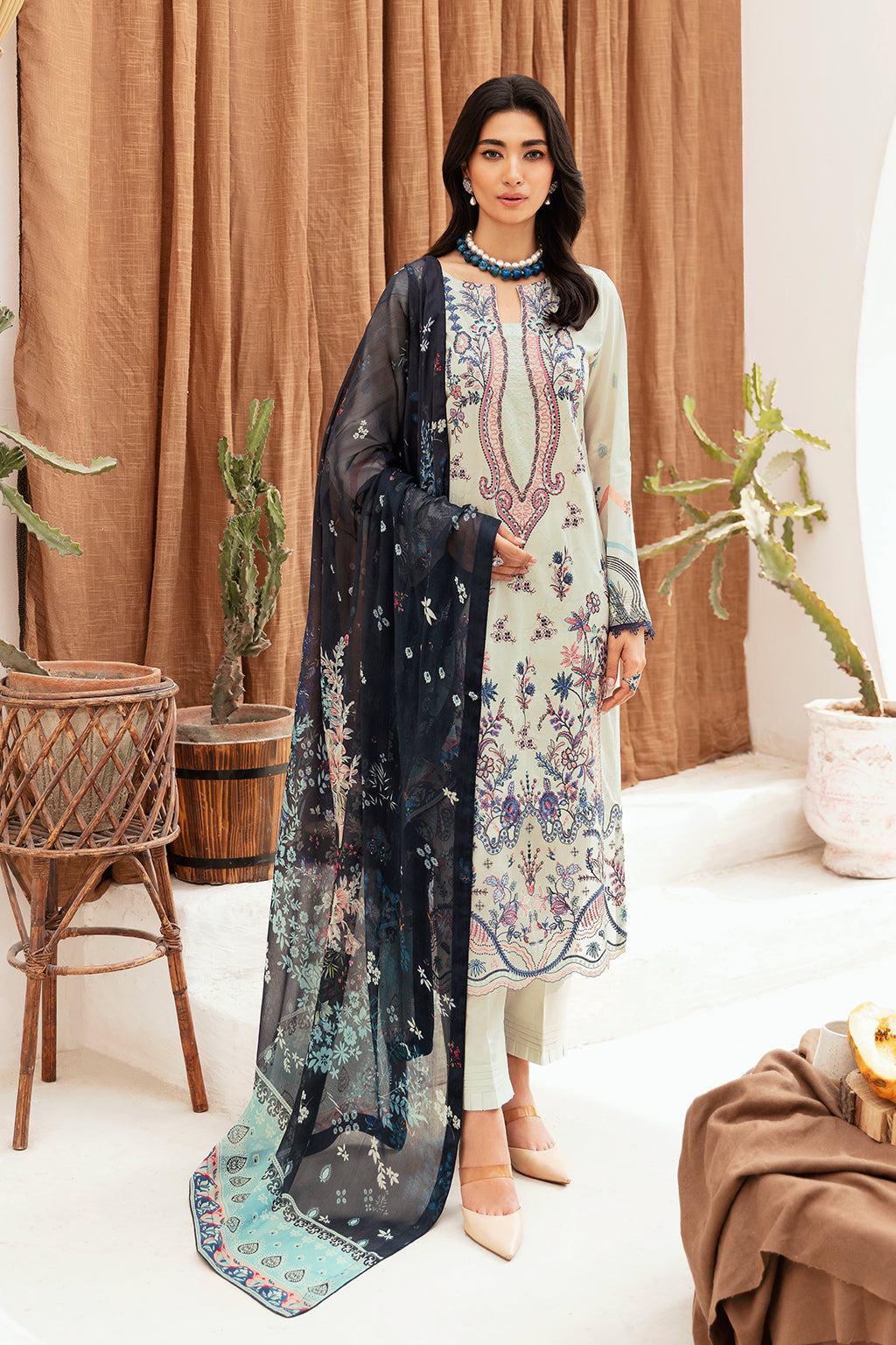 Ramsha | Mashaal Luxury Lawn | L-1107 - by - Libasekhas UK - Registered Vendor of : Ramsha - 100% Original Designer Dresss