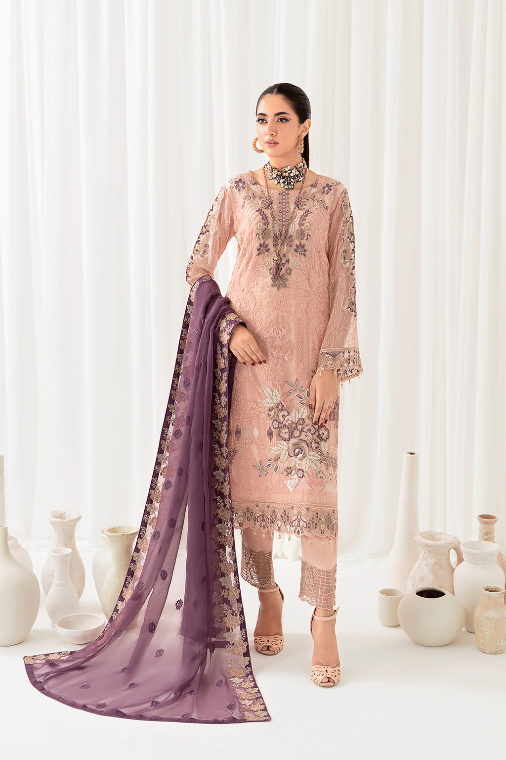 Ramsha | Rangoon Chiffon Collection 24 | D-1007 - by - Libasekhas UK - Registered Vendor of : Ramsha - 100% Original Designer Dresss