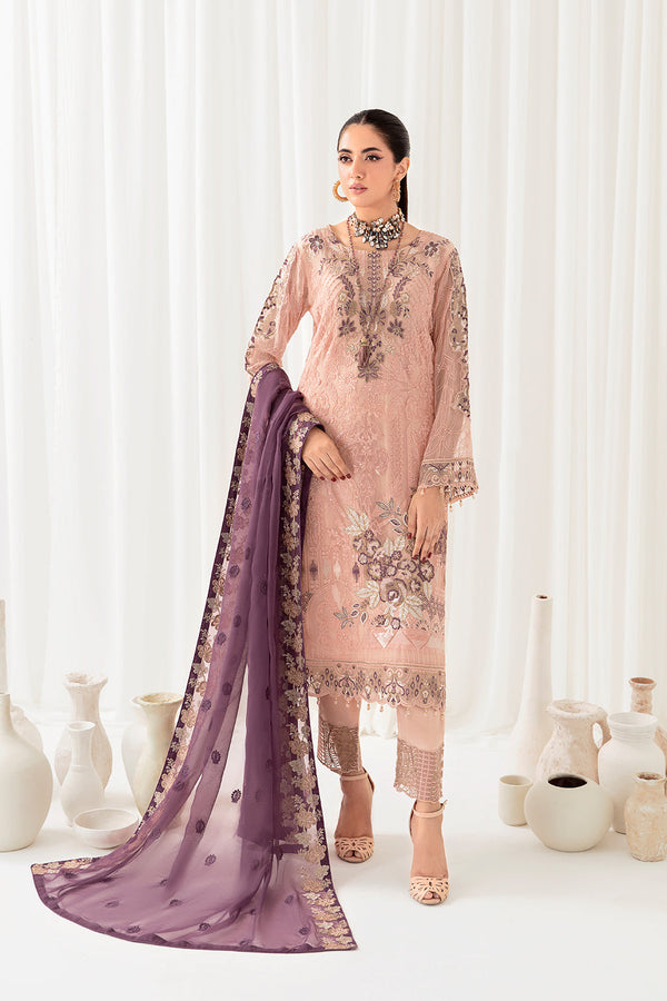 Ramsha | Rangoon Chiffon Collection 24 | D-1007 - by - Libasekhas UK - Registered Vendor of : Ramsha - 100% Original Designer Dresss