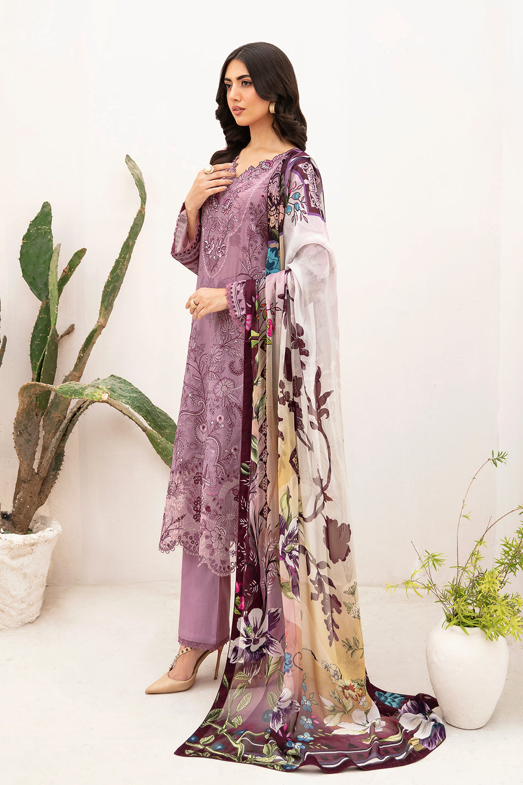Ramsha | Mashaal Luxury Lawn | L-1103 - by - Libasekhas UK - Registered Vendor of : Ramsha - 100% Original Designer Dresss