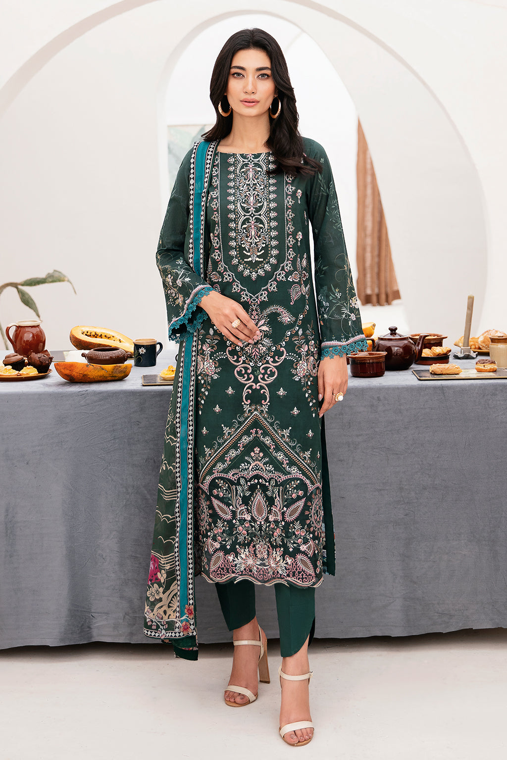 Ramsha | Mashaal Luxury Lawn | L-1109 - by - Libasekhas UK - Registered Vendor of : Ramsha - 100% Original Designer Dresss
