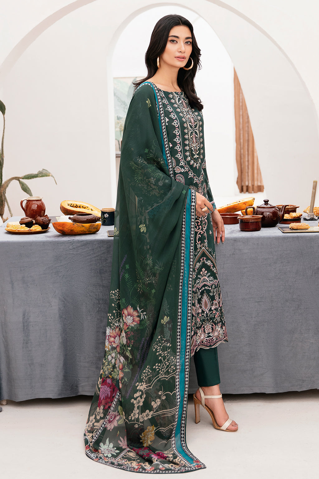 Ramsha | Mashaal Luxury Lawn | L-1109 - by - Libasekhas UK - Registered Vendor of : Ramsha - 100% Original Designer Dresss