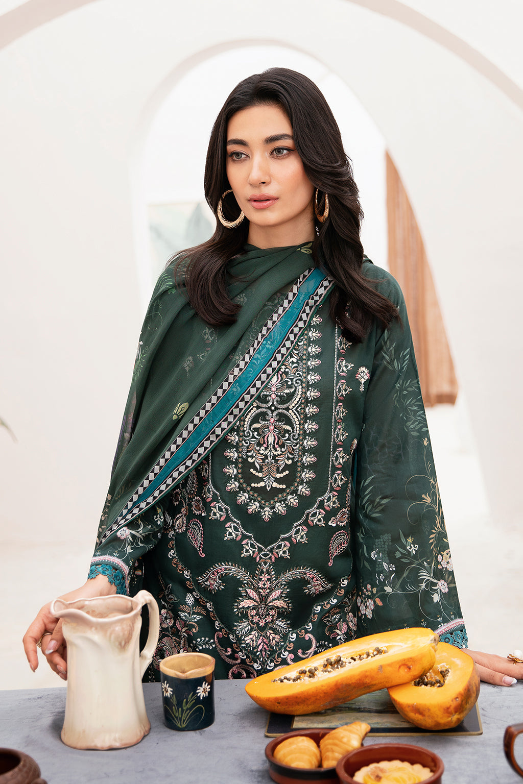 Ramsha | Mashaal Luxury Lawn | L-1109 - by - Libasekhas UK - Registered Vendor of : Ramsha - 100% Original Designer Dresss