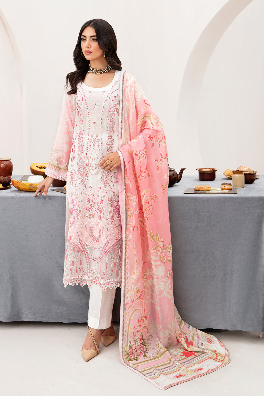 Ramsha | Mashaal Luxury Lawn | L-1104 - by - Libasekhas UK - Registered Vendor of : Ramsha - 100% Original Designer Dresss