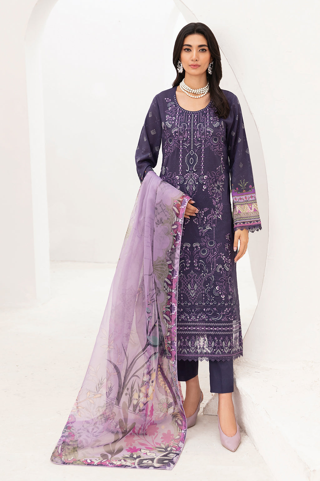 Ramsha | Mashaal Luxury Lawn | L-1105 - by - Libasekhas UK - Registered Vendor of : Ramsha - 100% Original Designer Dresss