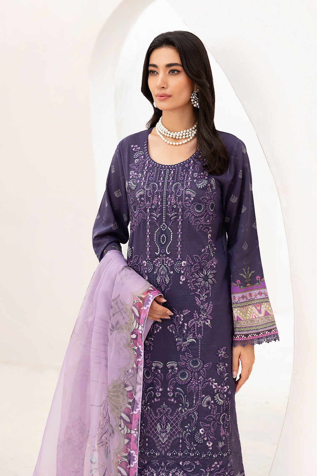 Ramsha | Mashaal Luxury Lawn | L-1105 - by - Libasekhas UK - Registered Vendor of : Ramsha - 100% Original Designer Dresss