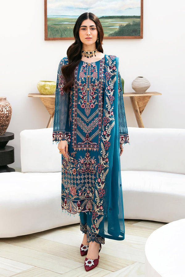 Ramsha | Chevron Chiffon Collection | A-811 - by - Libasekhas UK - Registered Vendor of : Ramsha - 100% Original Designer Dresss