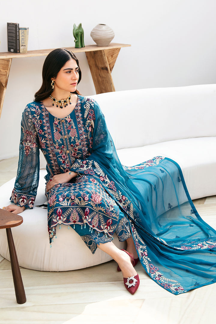 Ramsha | Chevron Chiffon Collection | A-811 - by - Libasekhas UK - Registered Vendor of : Ramsha - 100% Original Designer Dresss