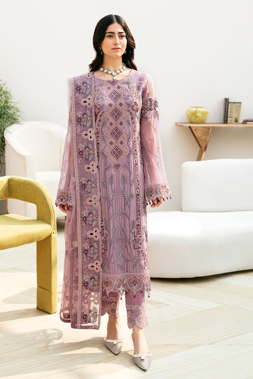 Ramsha | Chevron Chiffon Collection | A-801 - by - Libasekhas UK - Registered Vendor of : Ramsha - 100% Original Designer Dresss