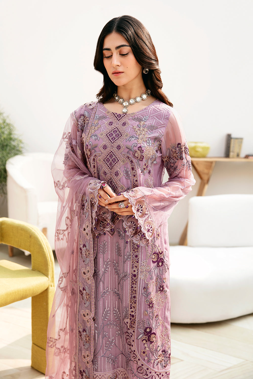 Ramsha | Chevron Chiffon Collection | A-801 - by - Libasekhas UK - Registered Vendor of : Ramsha - 100% Original Designer Dresss