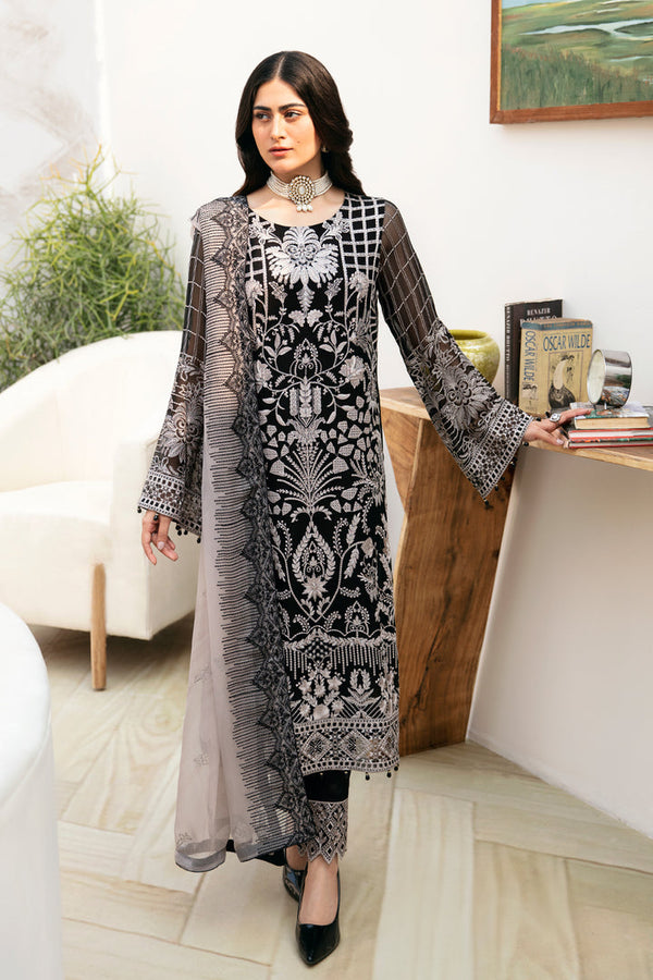 Ramsha | Chevron Chiffon Collection | A-807 - by - Libasekhas UK - Registered Vendor of : Ramsha - 100% Original Designer Dresss