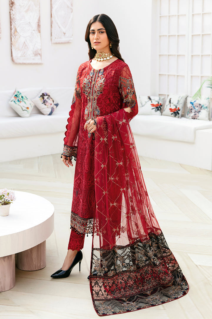 Ramsha | Chevron Chiffon Collection | A-803 - by - Libasekhas UK - Registered Vendor of : Ramsha - 100% Original Designer Dresss