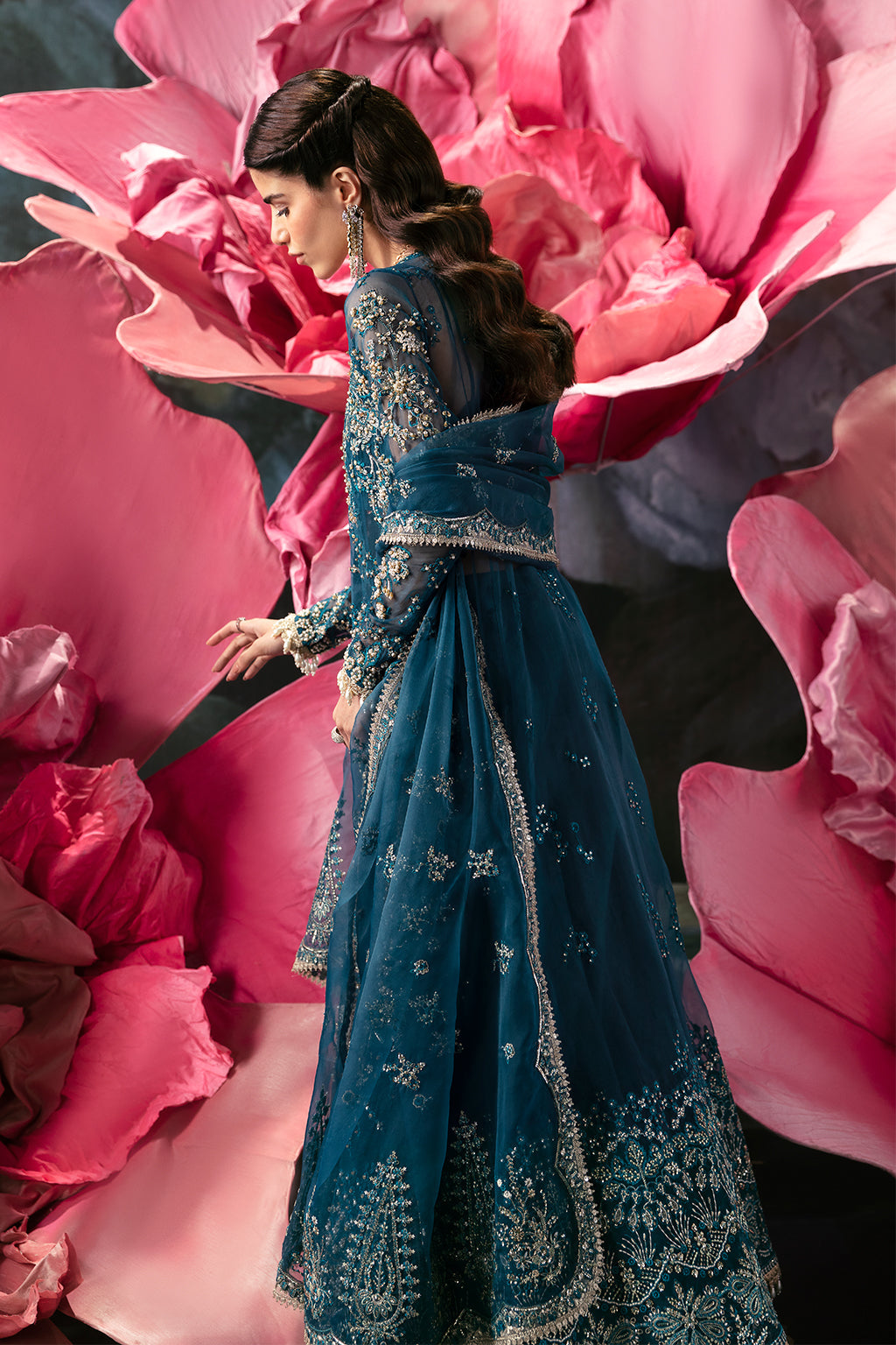 Afrozeh | Wild Flower Bloom Luxury Formals | Liza - by - Libasekhas UK - Registered Vendor of : Afrozeh - 100% Original Designer Dresss