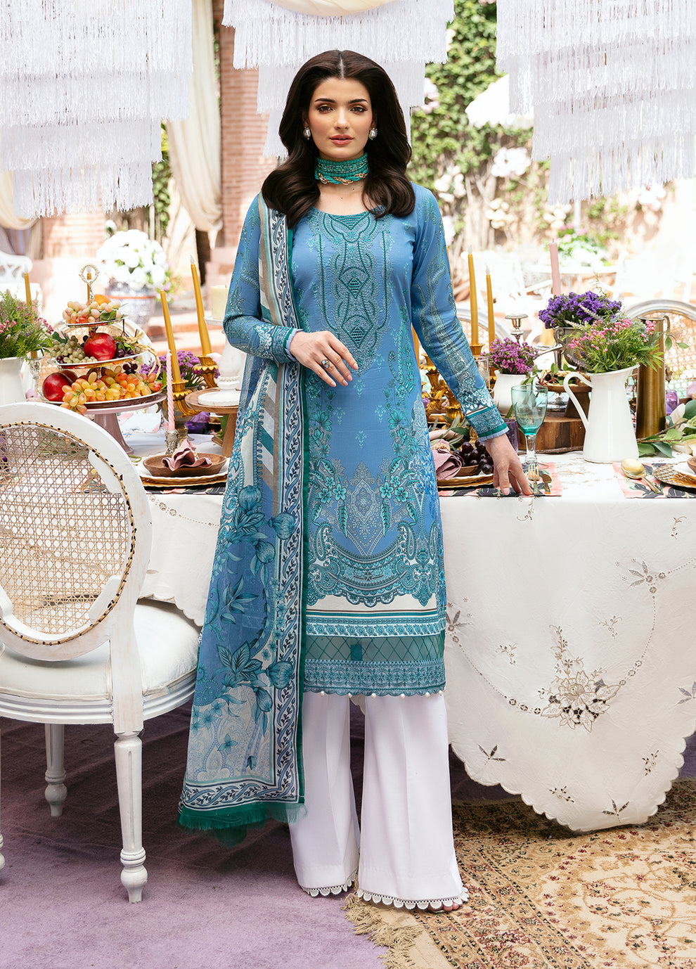 Gulaal | Summer Glow Lawn 24 | ELAINE (GL-L-24V3-07) - by - Libasekhas UK - Registered Vendor of : Gulaal - 100% Original Designer Dresss