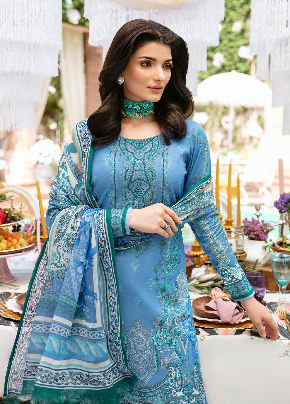 Gulaal | Summer Glow Lawn 24 | ELAINE (GL-L-24V3-07) - by - Libasekhas UK - Registered Vendor of : Gulaal - 100% Original Designer Dresss