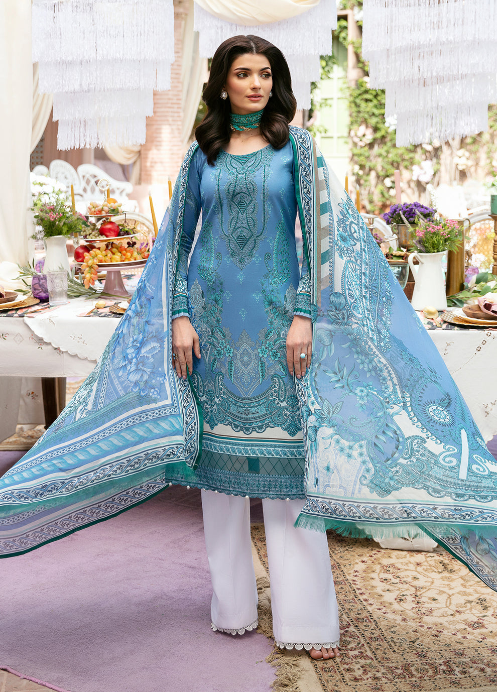 Gulaal | Summer Glow Lawn 24 | ELAINE (GL-L-24V3-07) - by - Libasekhas UK - Registered Vendor of : Gulaal - 100% Original Designer Dresss
