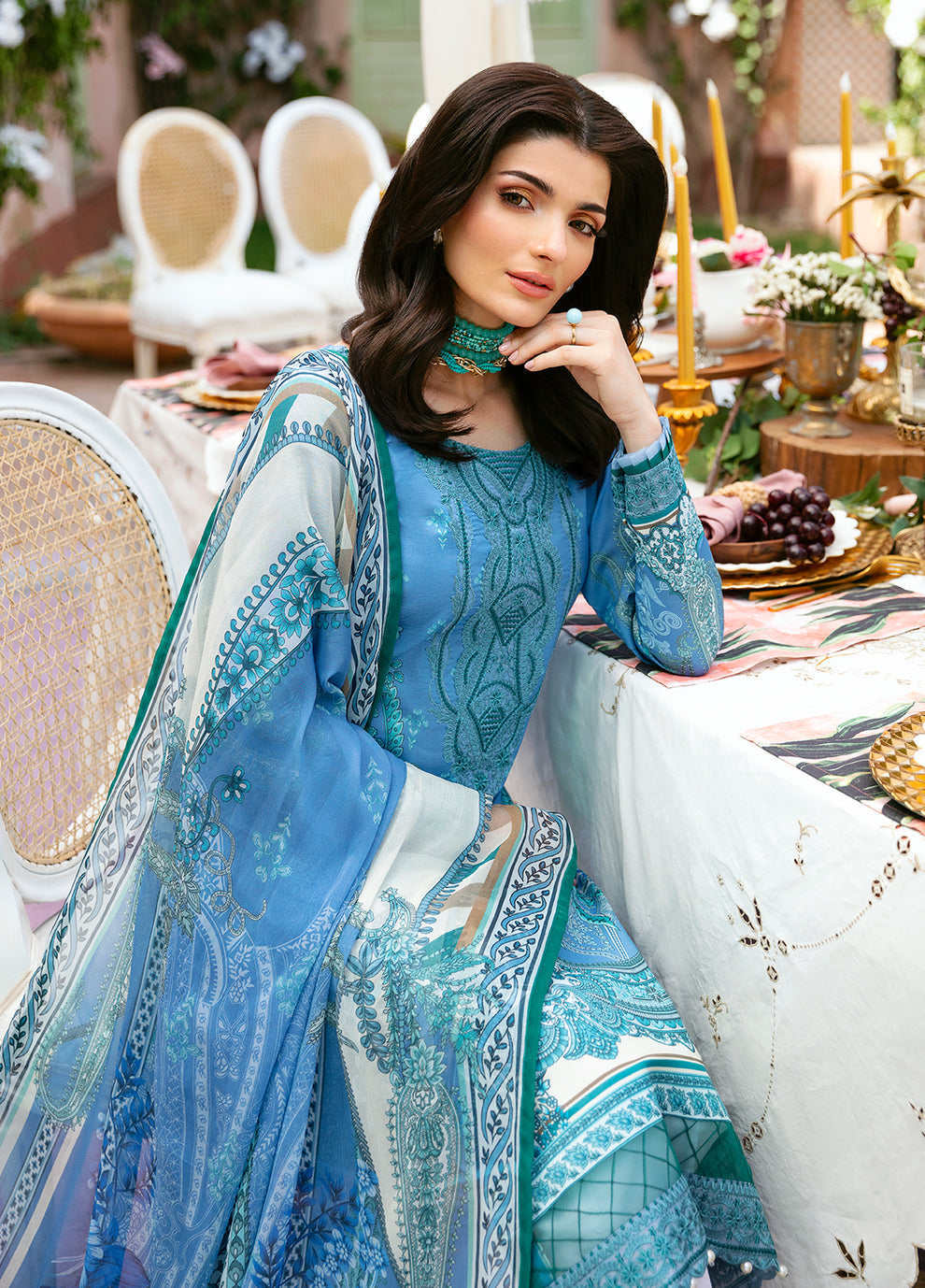 Gulaal | Summer Glow Lawn 24 | ELAINE (GL-L-24V3-07) - by - Libasekhas UK - Registered Vendor of : Gulaal - 100% Original Designer Dresss