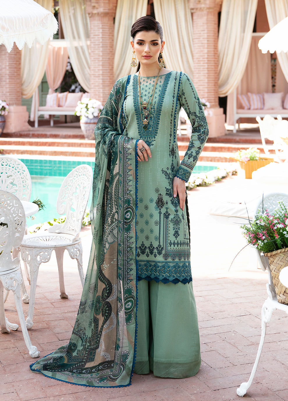 Gulaal | Summer Glow Lawn 24 | ANADIYA (GL-L-24V3-05) - by - Libasekhas UK - Registered Vendor of : Gulaal - 100% Original Designer Dresss