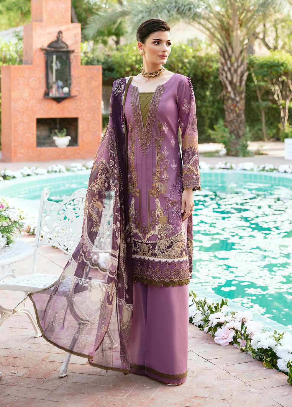 Gulaal | Summer Glow Lawn 24 | ESMERAY (GL-L-24V3-03) - by - Libasekhas UK - Registered Vendor of : Gulaal - 100% Original Designer Dresss