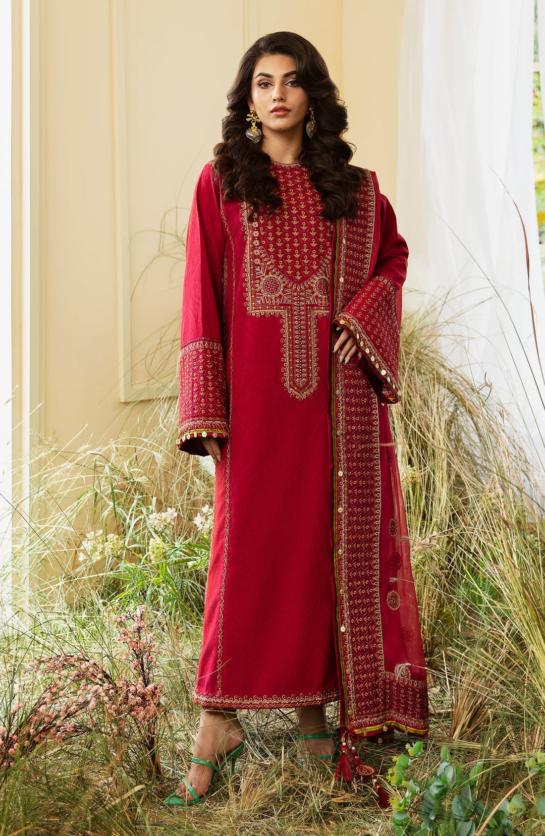 Zevk | Flora Festive Lawn | CHERISH - by - Libasekhas UK - Registered Vendor of : Zevk - 100% Original Designer Dresss