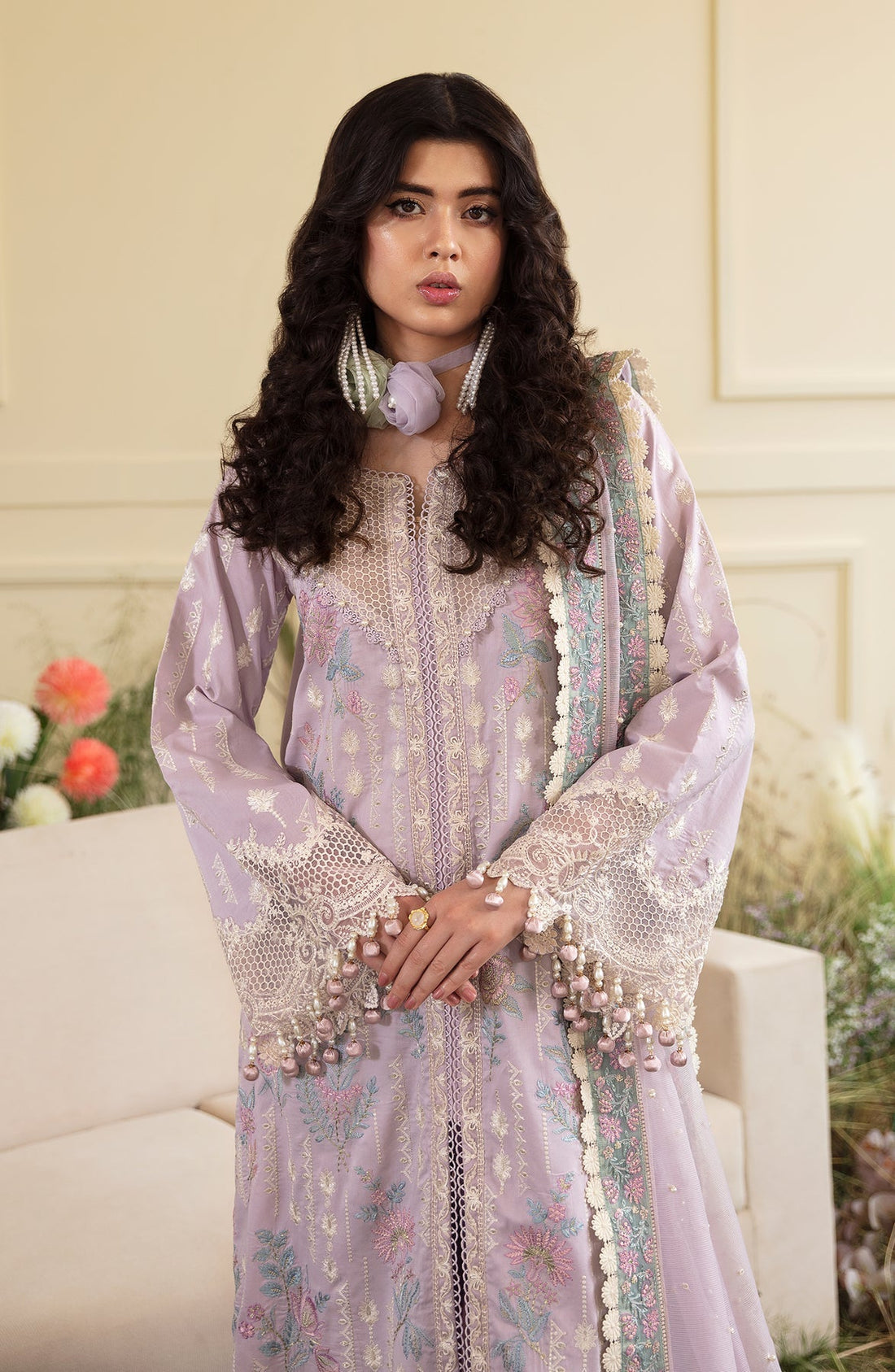 Zevk | Flora Festive Lawn | FLORA - by - Libasekhas UK - Registered Vendor of : Zevk - 100% Original Designer Dresss