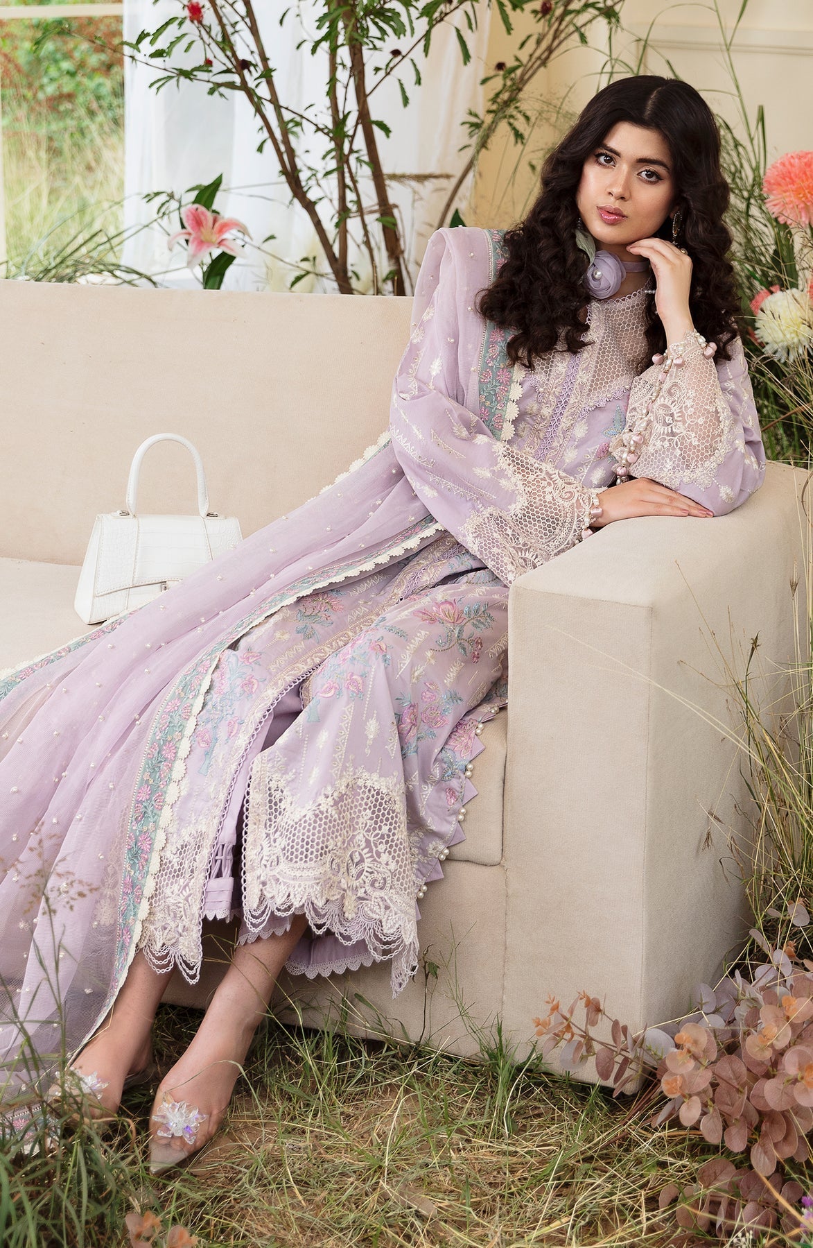Zevk | Flora Festive Lawn | FLORA - by - Libasekhas UK - Registered Vendor of : Zevk - 100% Original Designer Dresss