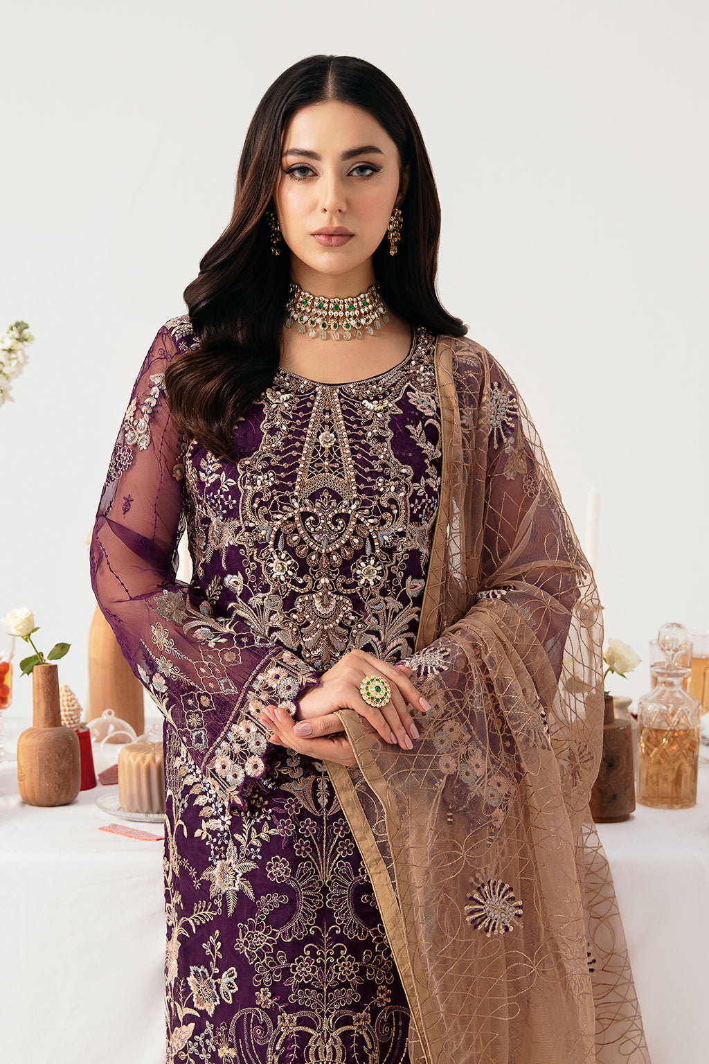 Ramsha | Minhal Organza Collection | M-1109 - by - Libasekhas UK - Registered Vendor of : Ramsha - 100% Original Designer Dresss
