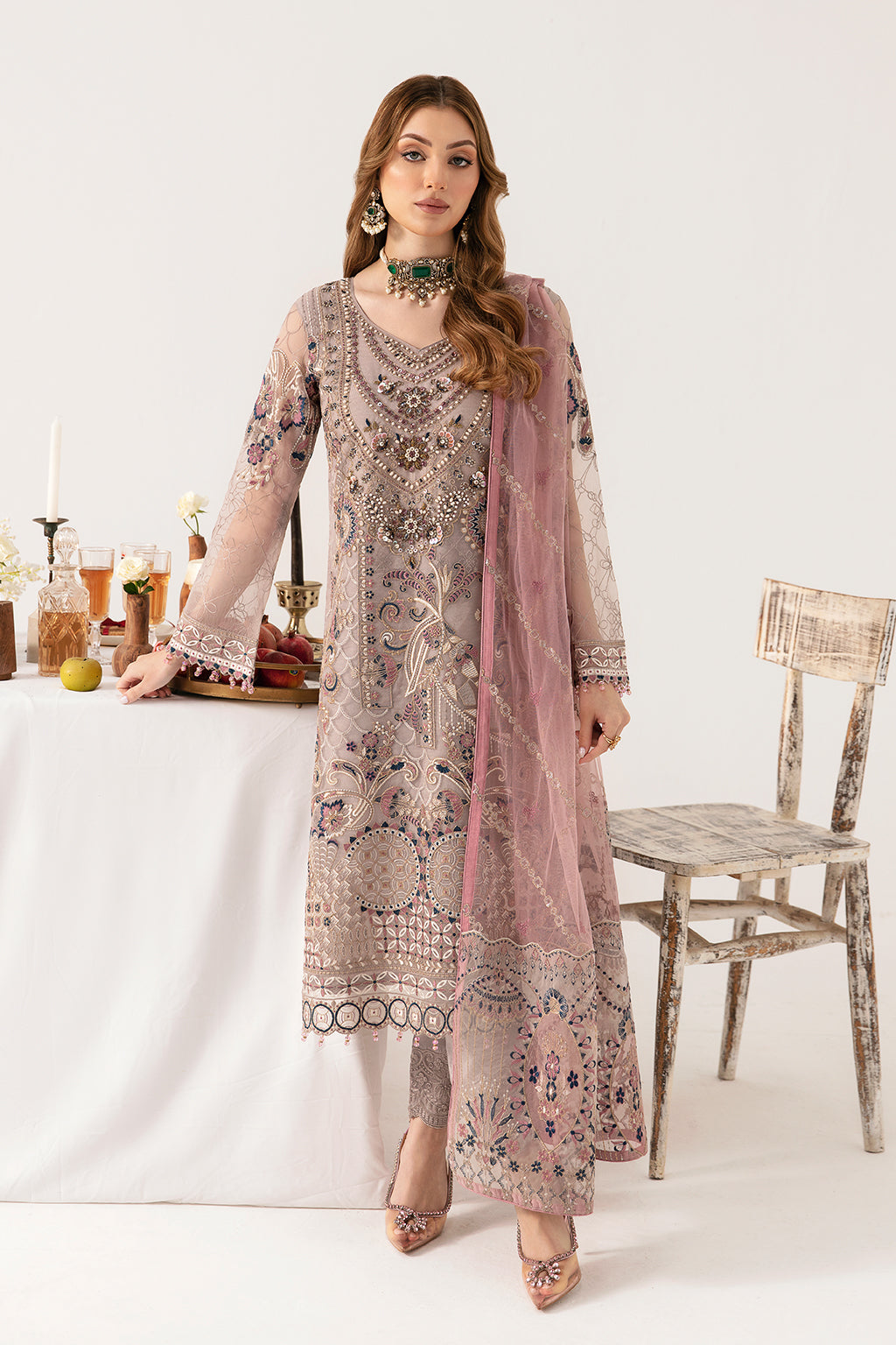Ramsha | Minhal Organza Collection | M-1110 - by - Libasekhas UK - Registered Vendor of : Ramsha - 100% Original Designer Dresss