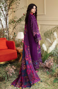 Zevk | Flora Festive Lawn | FUCHSIA - by - Libasekhas UK - Registered Vendor of : Zevk - 100% Original Designer Dresss
