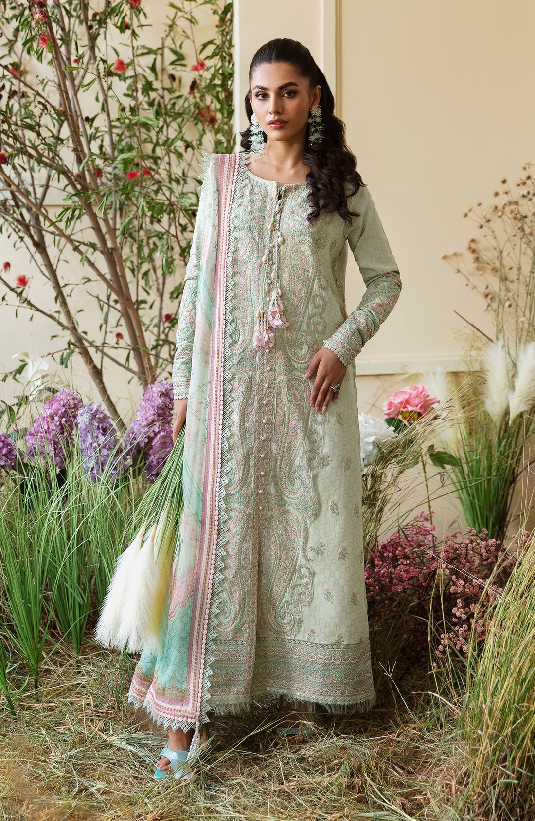 Zevk | Flora Festive Lawn | BLOSSOM - by - Libasekhas UK - Registered Vendor of : Zevk - 100% Original Designer Dresss