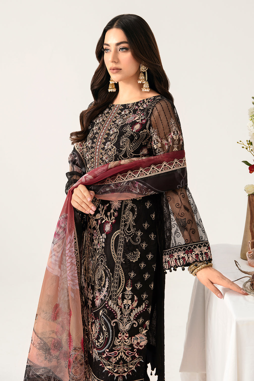 Ramsha | Minhal Organza Collection | M-1105 - by - Libasekhas UK - Registered Vendor of : Ramsha - 100% Original Designer Dresss