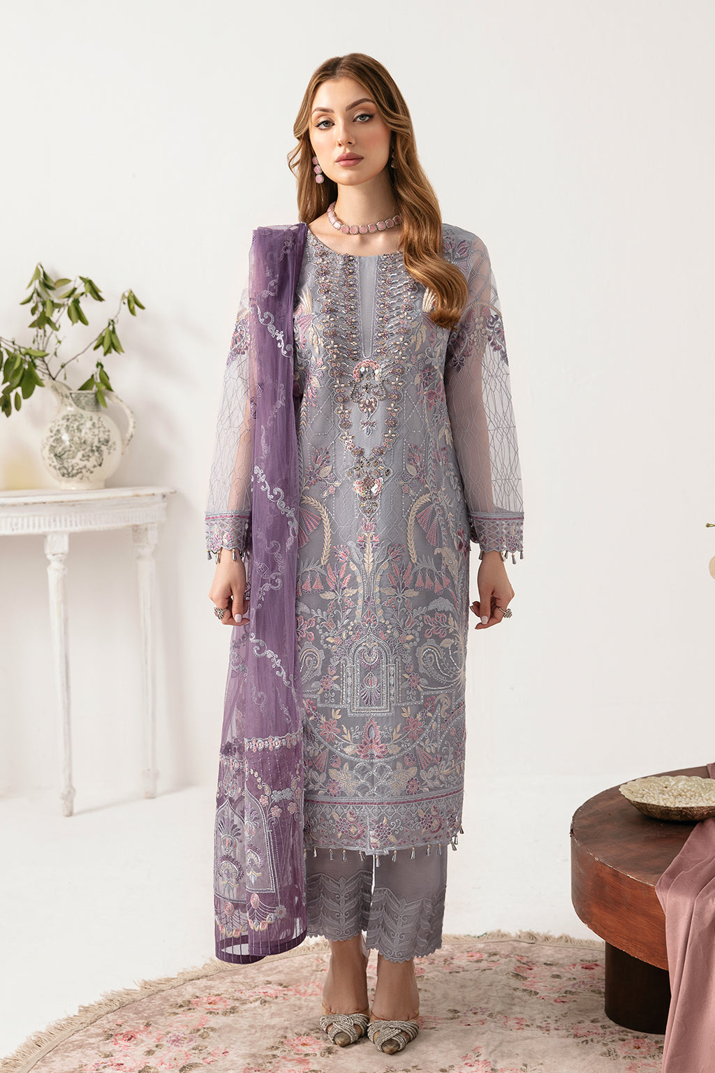 Ramsha | Minhal Organza Collection | M-1104 - by - Libasekhas UK - Registered Vendor of : Ramsha - 100% Original Designer Dresss