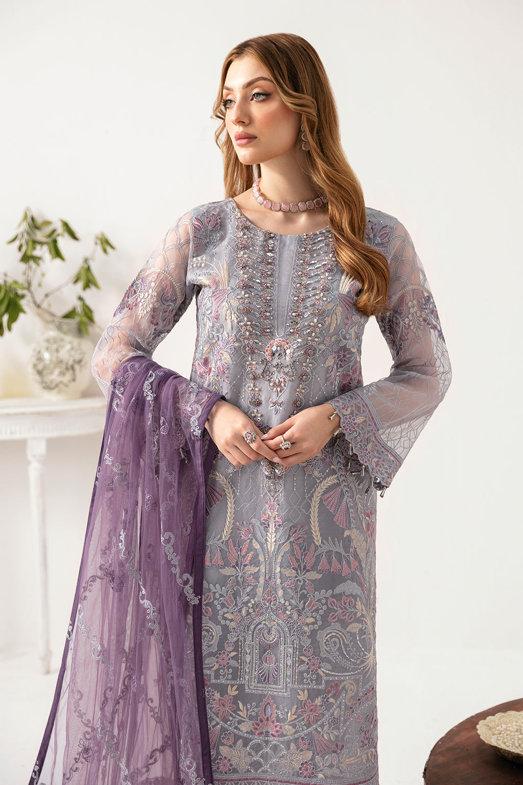 Ramsha | Minhal Organza Collection | M-1104 - by - Libasekhas UK - Registered Vendor of : Ramsha - 100% Original Designer Dresss