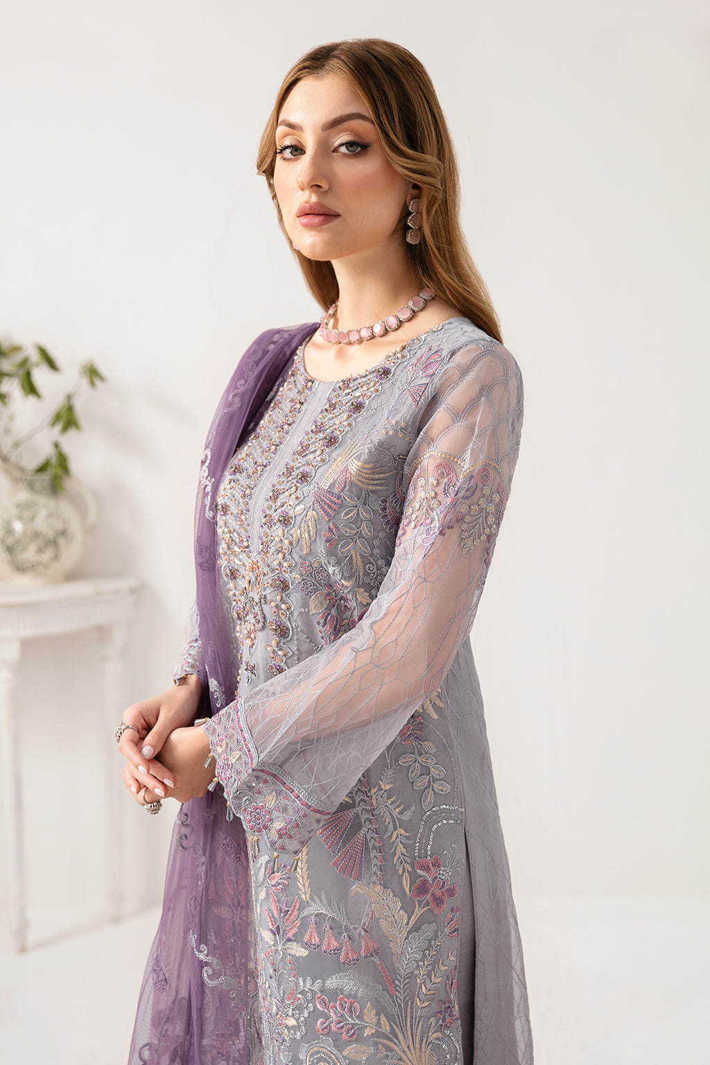 Ramsha | Minhal Organza Collection | M-1104 - by - Libasekhas UK - Registered Vendor of : Ramsha - 100% Original Designer Dresss