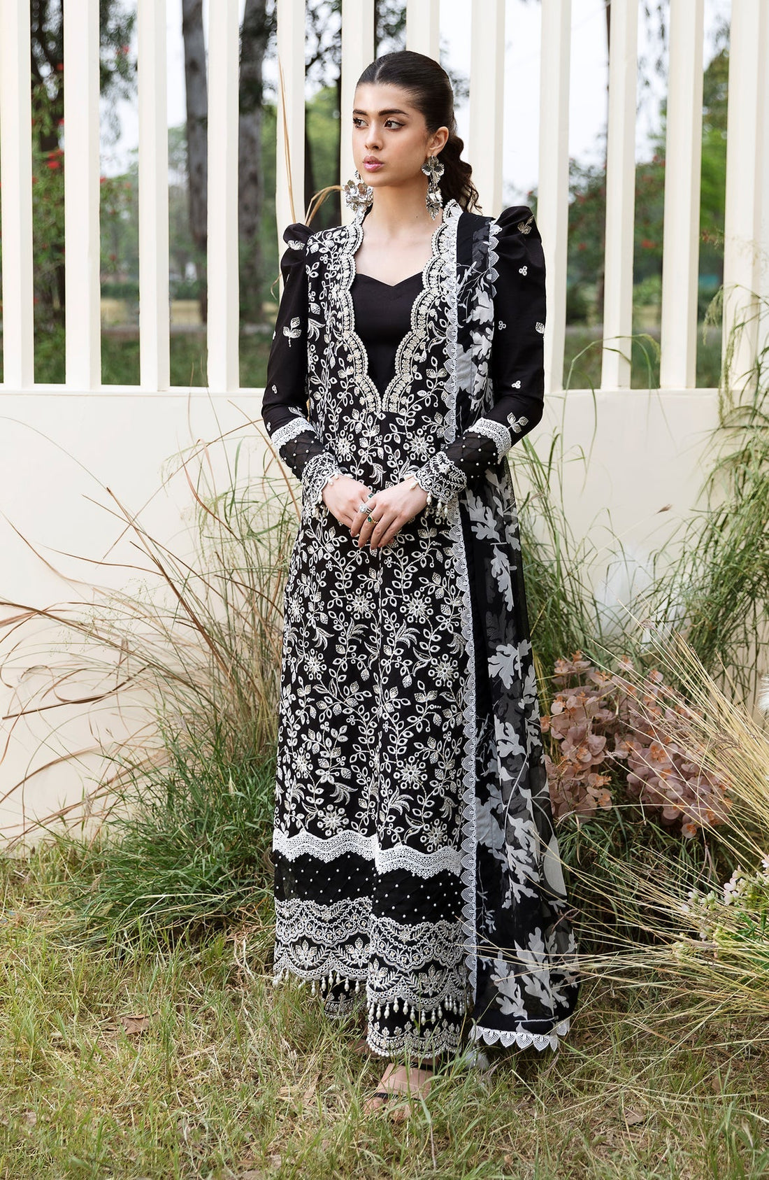 Zevk | Flora Festive Lawn | DUSK - by - Libasekhas UK - Registered Vendor of : Zevk - 100% Original Designer Dresss