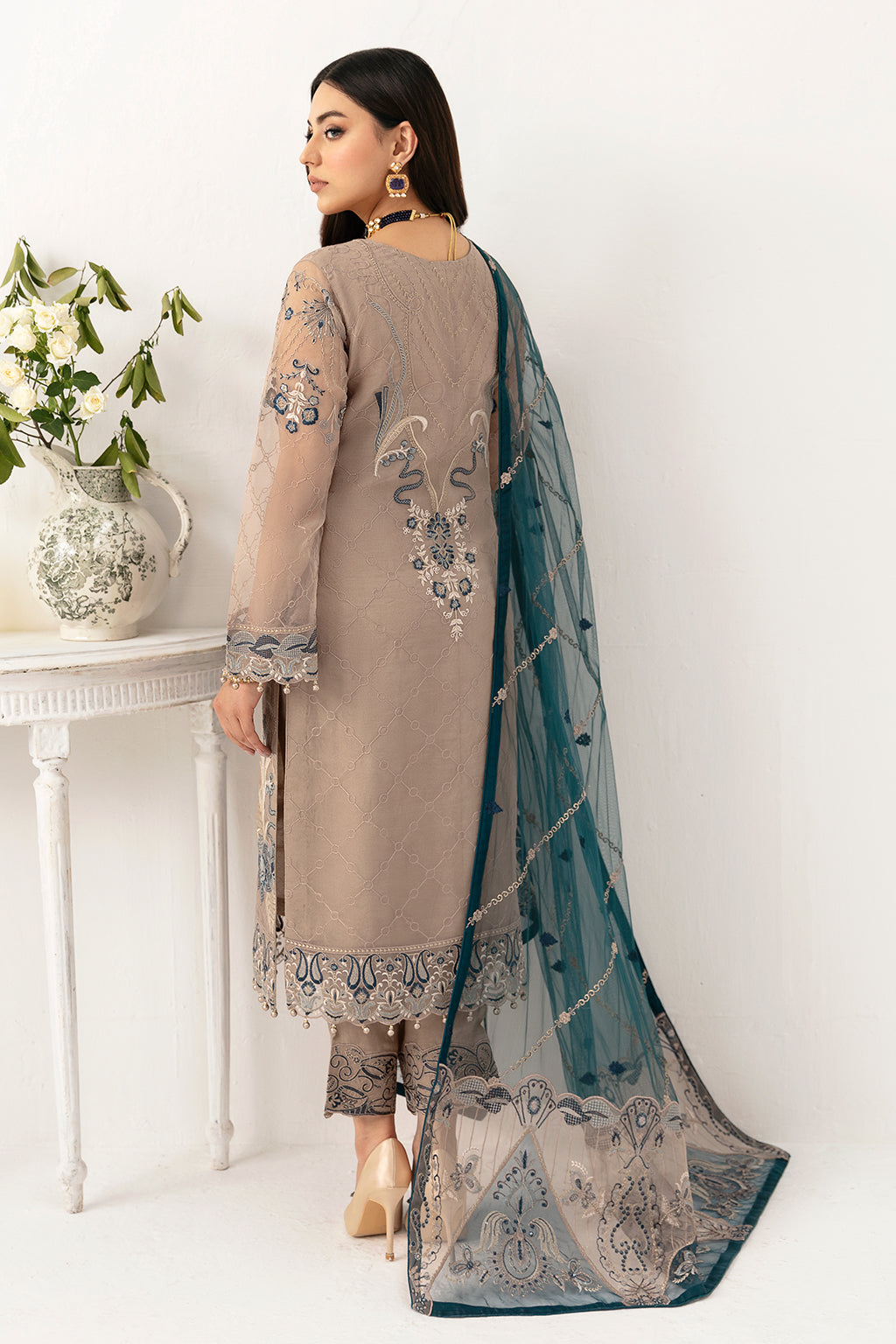Ramsha | Minhal Organza Collection | M-1106 - by - Libasekhas UK - Registered Vendor of : Ramsha - 100% Original Designer Dresss