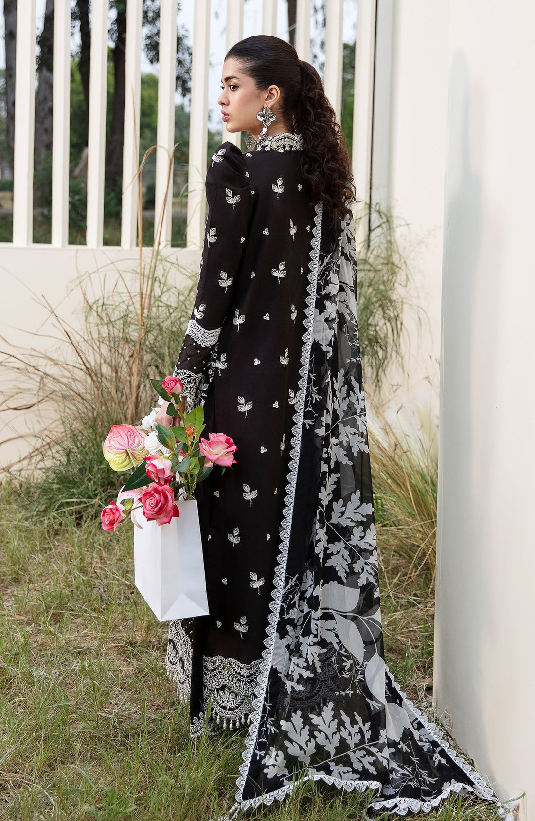Zevk | Flora Festive Lawn | DUSK - by - Libasekhas UK - Registered Vendor of : Zevk - 100% Original Designer Dresss
