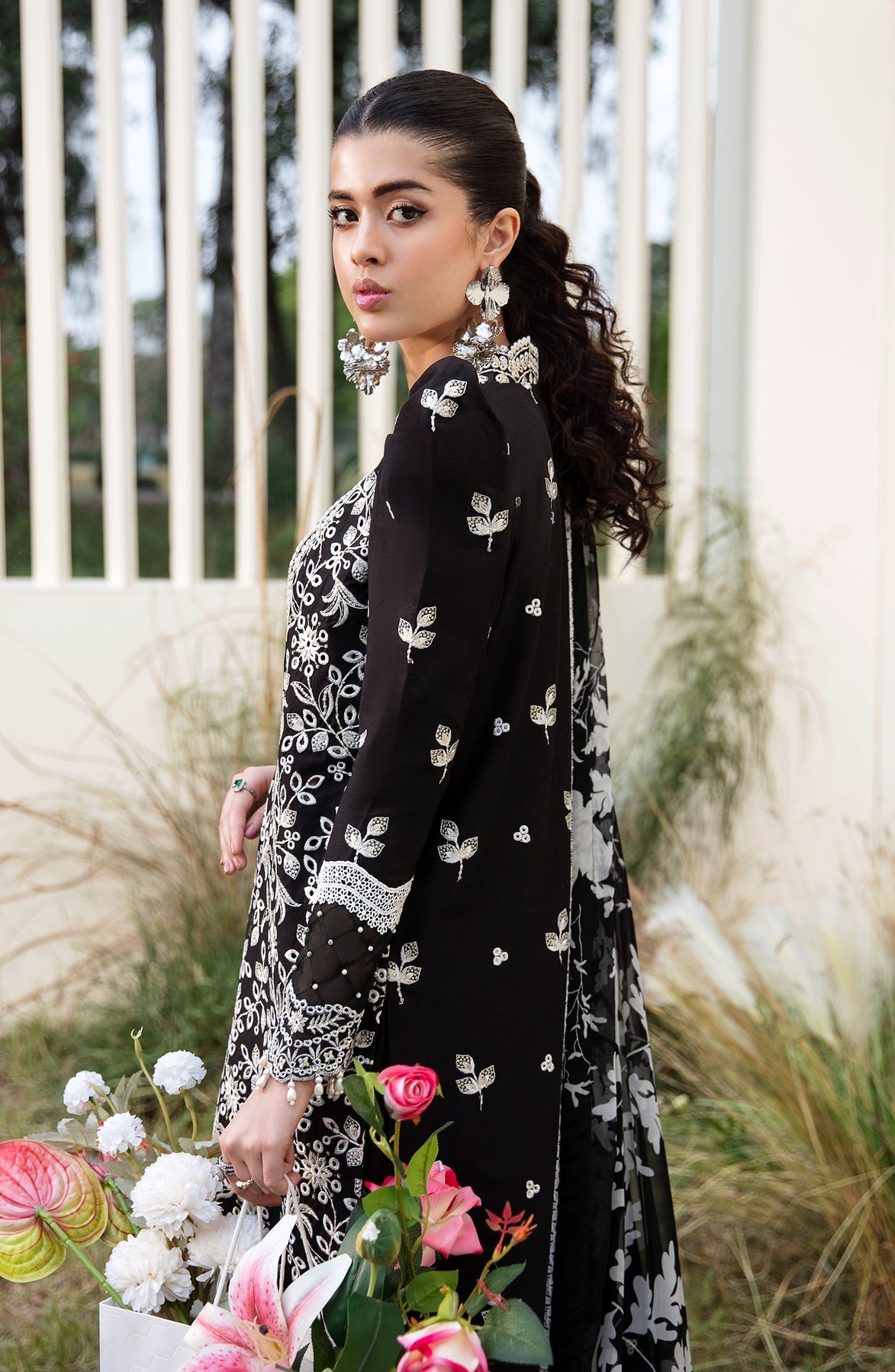 Zevk | Flora Festive Lawn | DUSK - by - Libasekhas UK - Registered Vendor of : Zevk - 100% Original Designer Dresss